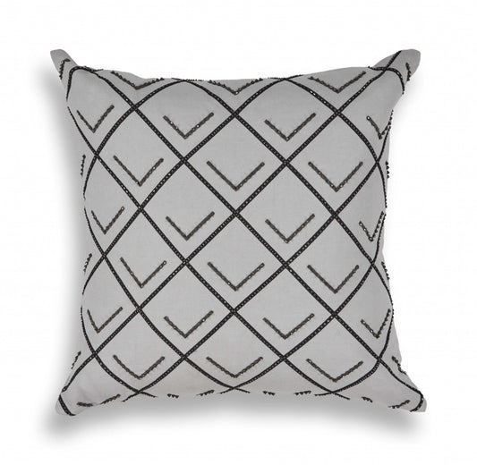 Elegant Beaded Accent Pillow