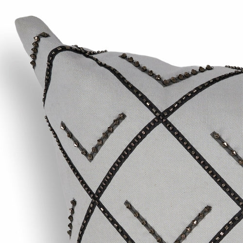 Elegant Beaded Accent Pillow