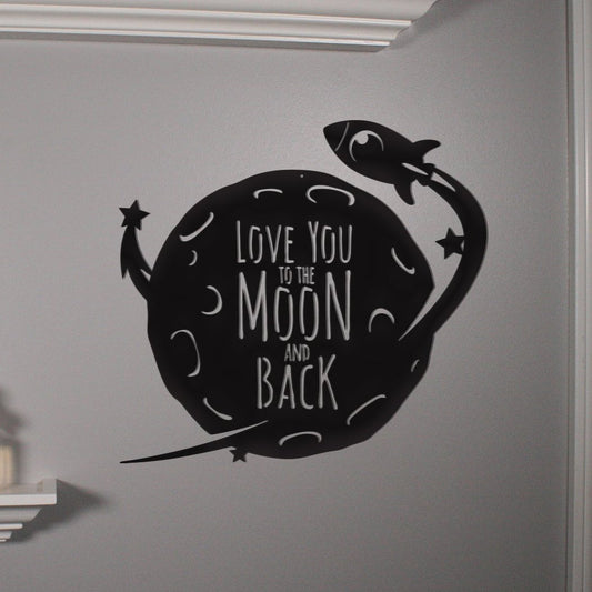 Love You to the Moon and Back Metal Wall Decor