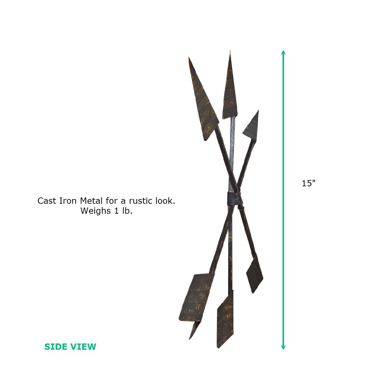 Rustic Bronze 3-Set Arrows Native American Decor