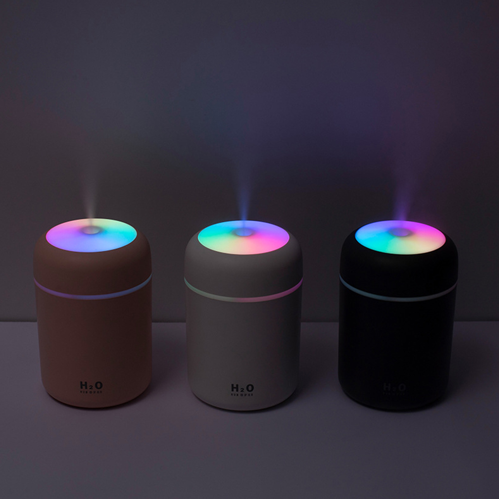 Mini Aroma Oil Diffuser - Portable Humidifier with Colorful Night Light